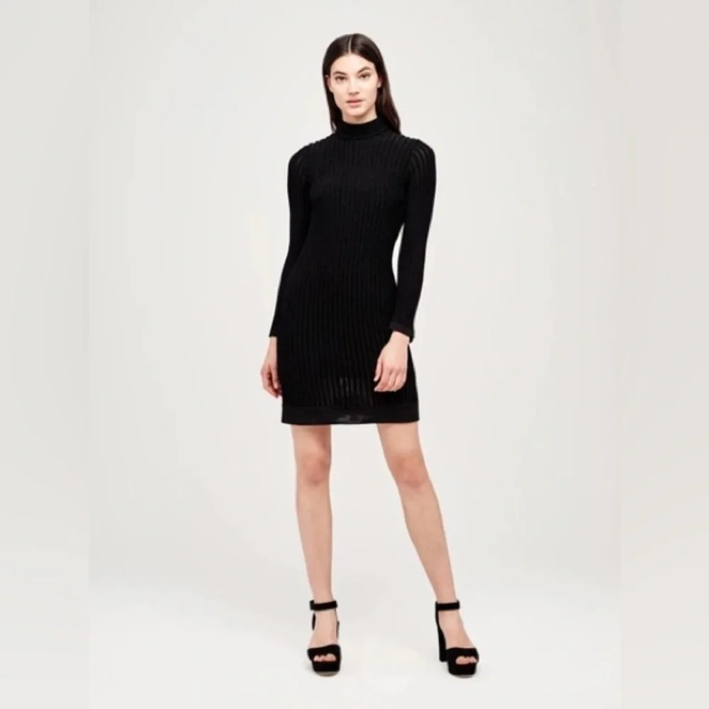 L’AGENCE Edita Ribbed Turtleneck Dress - Picture 2 of 10